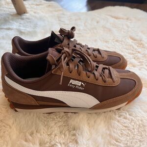 Puma Easy Rider Suede & Nylon in Haute Coffee-PUMA White-Espresso Brown
